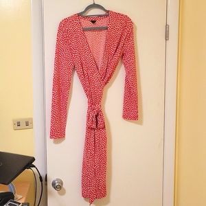 Ann Taylor Long Sleeve Wrap Dress